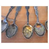 Lot of (8) 117-grams (total) 830 Sterling Silver Souvenir Spoons