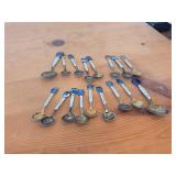 Lot of (17) 182-grams (total) 925 Sterling Silver Souvenir Spoons