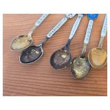 Lot of (17) 182-grams (total) 925 Sterling Silver Souvenir Spoons