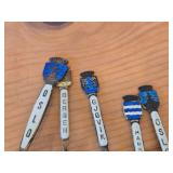 Lot of (17) 182-grams (total) 925 Sterling Silver Souvenir Spoons