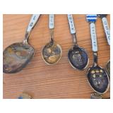 Lot of (17) 182-grams (total) 925 Sterling Silver Souvenir Spoons