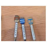 Lot of (17) 182-grams (total) 925 Sterling Silver Souvenir Spoons