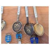 Lot of (17) 182-grams (total) 925 Sterling Silver Souvenir Spoons