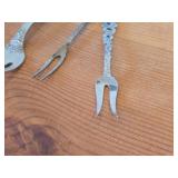 Lot of (5) 83-grams (total) Sterling Silver Dessert / Appetizer Forks (assorted)