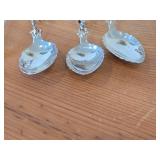 72-gram (total) 830 Silver Mid-Century Norwegian Tea Caddy Spoons (x3) and Cocktail Fork (x1)