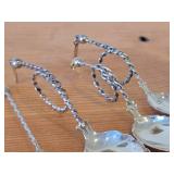 72-gram (total) 830 Silver Mid-Century Norwegian Tea Caddy Spoons (x3) and Cocktail Fork (x1)