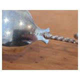 72-gram (total) 830 Silver Mid-Century Norwegian Tea Caddy Spoons (x3) and Cocktail Fork (x1)