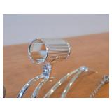 447-grams (total) Silverplated Wine Bottle Pourer, Wine Bottle Stopper, Bar Spoons (x2) 11", Pie/Cake Server