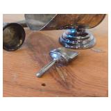 Vintage 407-grams (total) Silverplated Sugar Scuttle and Candle Snuffer