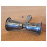 Vintage 407-grams (total) Silverplated Sugar Scuttle and Candle Snuffer