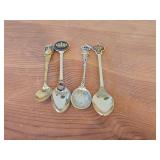 Lot of (4) 53-grams (total) Gold Plated Sterling Silver Collectible Spoons
