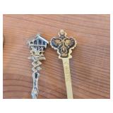 Lot of (4) 53-grams (total) Gold Plated Sterling Silver Collectible Spoons