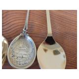 Lot of (4) 53-grams (total) Gold Plated Sterling Silver Collectible Spoons