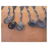 Lot of (10) 94-grams (total) 830 Sterling Silver Souvenir Spoons