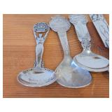 Lot of (5) 202-grams (total) 830 Sterling Silver Souvenir Spoons
