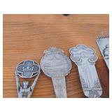 Lot of (5) 202-grams (total) 830 Sterling Silver Souvenir Spoons