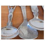 Lot of (5) 202-grams (total) 830 Sterling Silver Souvenir Spoons