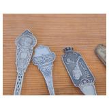 Lot of (6) 188-grams (total) 830 Sterling Silver Souvenir Spoons
