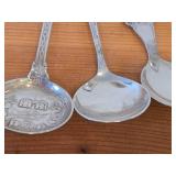 Lot of (6) 188-grams (total) 830 Sterling Silver Souvenir Spoons