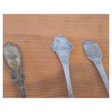 Lot of (6) 188-grams (total) 830 Sterling Silver Souvenir Spoons