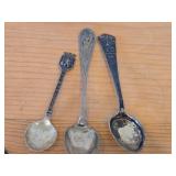 Lot of (18) 212-grams (total) 830 Sterling Silver Souvenir Spoons