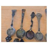 Lot of (17) 226-grams (total) 830 Sterling Silver Souvenir Spoons