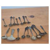 Lot of (16) 192-grams (total) 830 Sterling Silver Souvenir Spoons