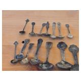 Lot of (14) 218-grams (total) 830 Sterling Silver Souvenir Spoons
