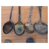 Lot of (14) 218-grams (total) 830 Sterling Silver Souvenir Spoons