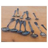 Lot of (12) 226-grams (total) 830 Sterling Silver Souvenir Spoons