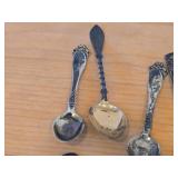 Lot of (12) 226-grams (total) 830 Sterling Silver Souvenir Spoons