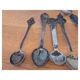 Lot of (17) 226-grams (total) 830 Sterling Silver Souvenir Spoons