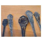 Lot of (17) 226-grams (total) 830 Sterling Silver Souvenir Spoons