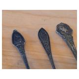 Lot of (17) 226-grams (total) 830 Sterling Silver Souvenir Spoons