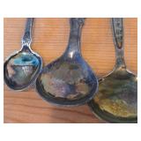 Lot of (12) 200-grams (total) 830 Sterling Silver Souvenir Spoons