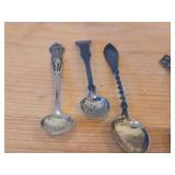 Lot of (12) 200-grams (total) 830 Sterling Silver Souvenir Spoons