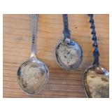 Lot of (12) 200-grams (total) 830 Sterling Silver Souvenir Spoons