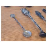 Lot of (11) 211-grams (total) Silverplated Souvenir Spoons