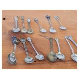 Lot of (13) 169-grams (total) Silverplated Souvenir Spoons