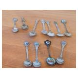 Lot of (11) 138-grams (total) Silverplated Souvenir Spoons