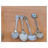 Lot of (11) 138-grams (total) Silverplated Souvenir Spoons