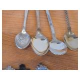 Lot of (11) 138-grams (total) Silverplated Souvenir Spoons