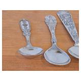 Lot of (4) 174-grams (total) 60G Silverplated Souvenir Spoons