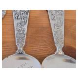 Lot of (4) 174-grams (total) 60G Silverplated Souvenir Spoons