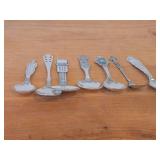 Lot of (7) 187-grams (total) 60G Silverplated Souvenir Spoons
