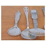 Lot of (7) 187-grams (total) 60G Silverplated Souvenir Spoons