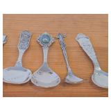 Lot of (7) 187-grams (total) 60G Silverplated Souvenir Spoons