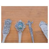 Lot of (7) 187-grams (total) 60G Silverplated Souvenir Spoons