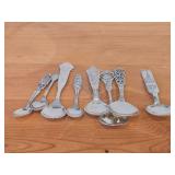 Lot of (10) 188-grams (total) 60G Silverplated Souvenir Spoons