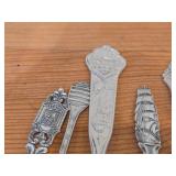 Lot of (10) 188-grams (total) 60G Silverplated Souvenir Spoons